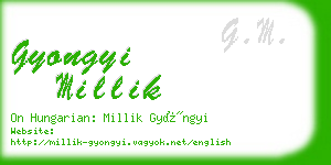 gyongyi millik business card